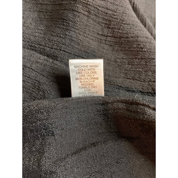 Cato EST 1946 Womens Peasant Blouse Black L Embroidered Bell Sleeves Whimsy Goth - Picture 6 of 6